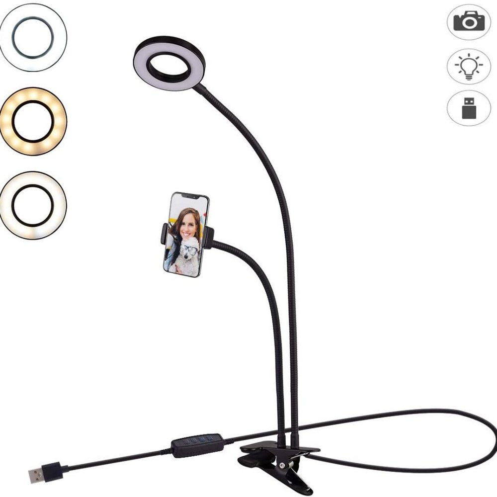 B Land Cell Phone Holder with Selfie Ring Light
